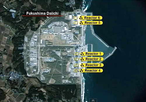 [JAPON] - Vue aérienne des 6 racteurs de la centrale de Fukushima Daiichi